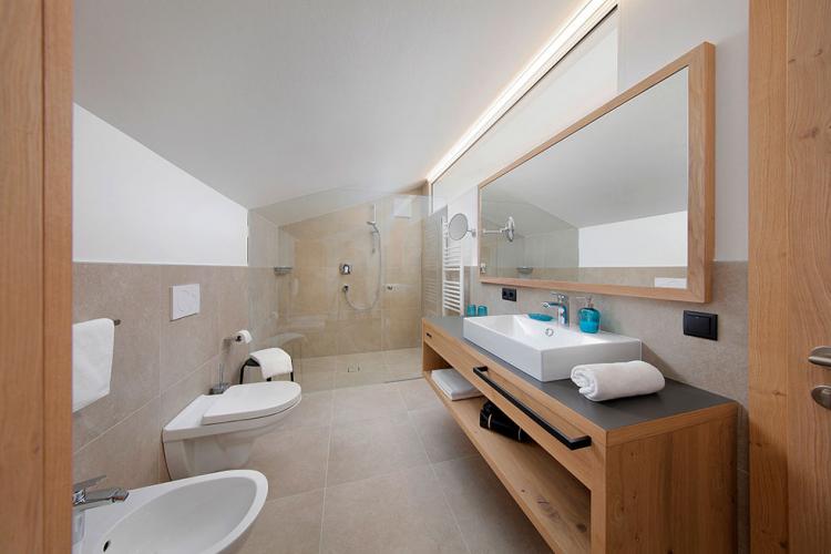 Bathroom with large shower