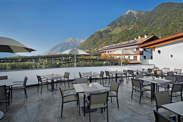 Breakfast on the sunny terrace