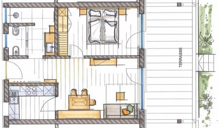 Sketch Garden apartment with terrace