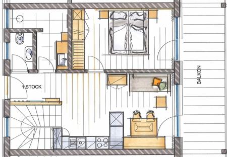 Sketch lower floor - Appartement Panorama